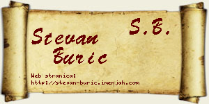 Stevan Burić vizit kartica